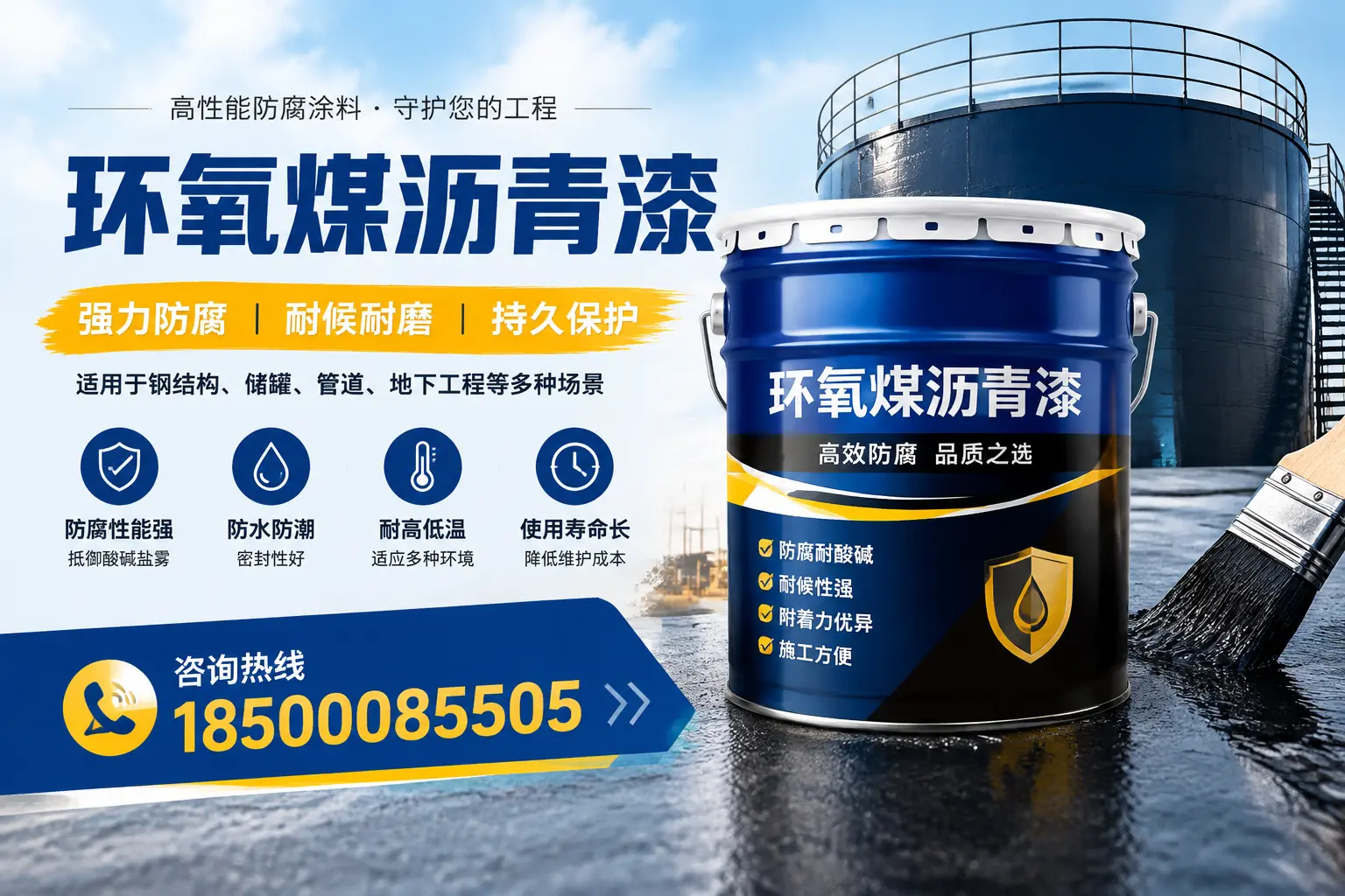 环氧煤沥青漆在工业中的应用，长治企业的选择